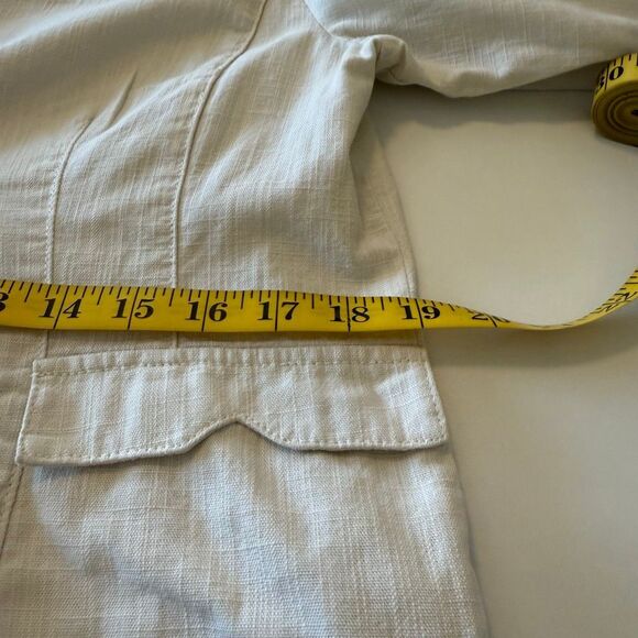 Vintage J. Jill Ivory Three Quarter Sleeve Two Button Jacket Sz MP, Cottagecore - Picture 8 of 14